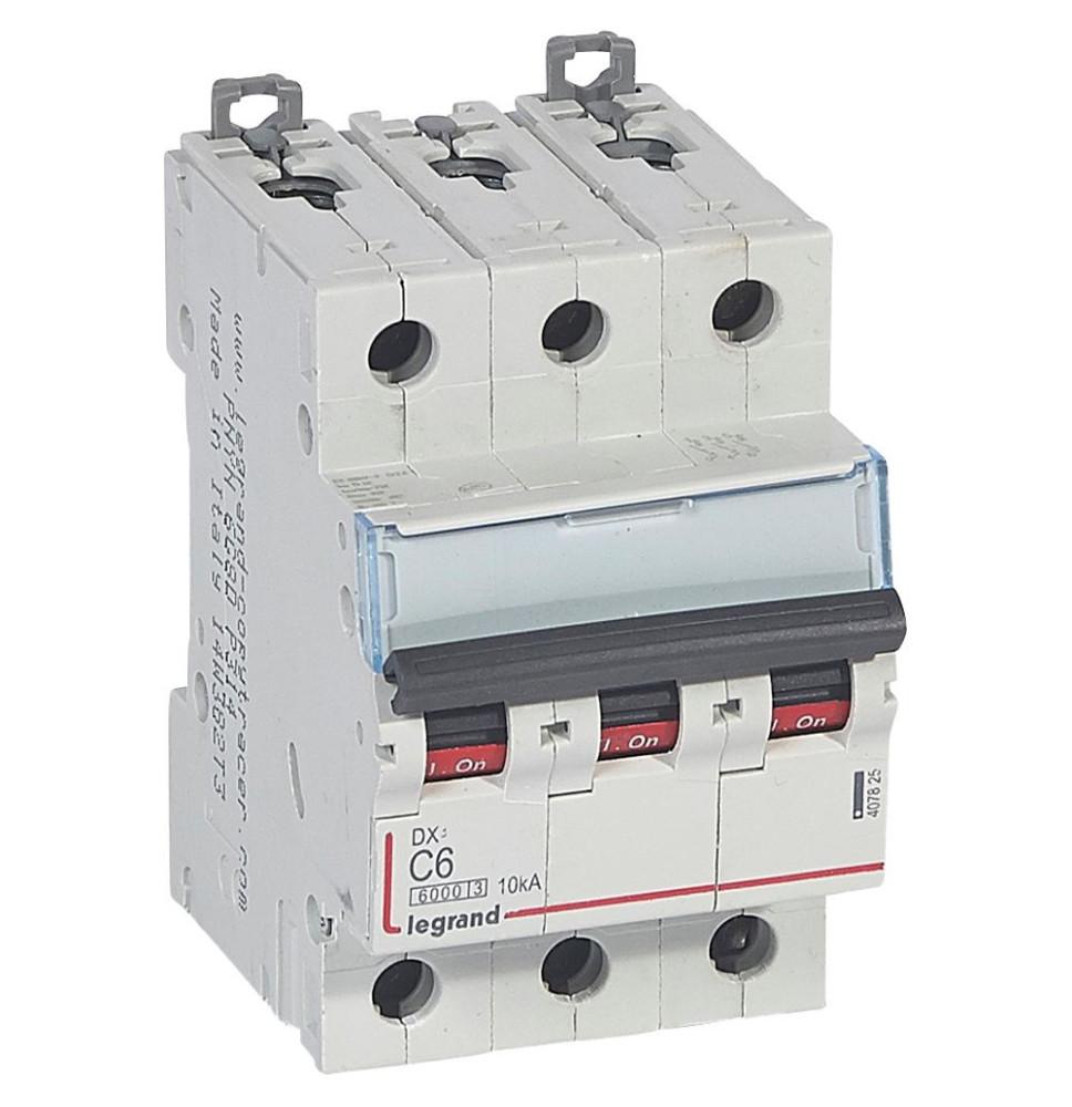 Disjoncteur DX³6000 10kA arrivée haute et départ bas à vis 3P Disjoncteur DX³6000 10kA arrivée haute et départ bas à vis 3P