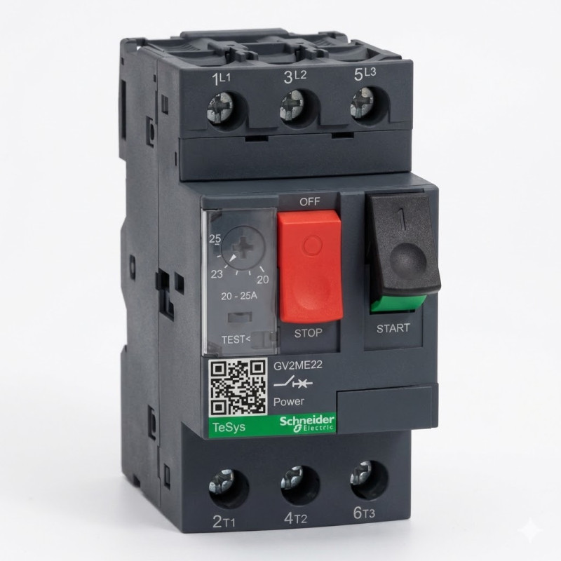 Disjoncteur moteur TeSys GV2ME 20..25A - 3P 3d - déclencheur magnéto-thermique - SCHNEIDER -