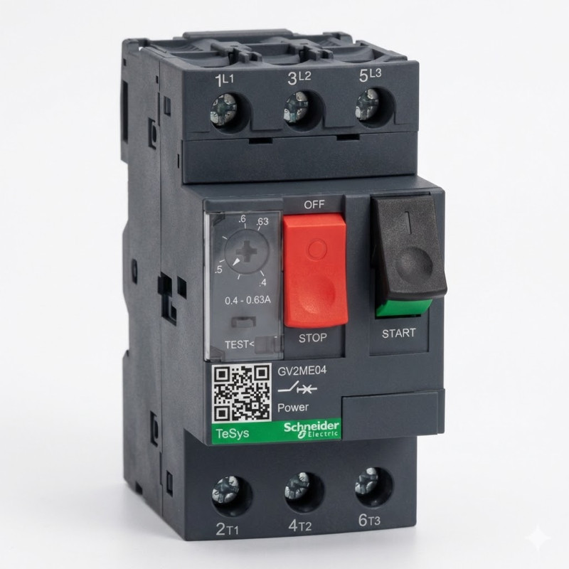 Disjoncteur moteur TeSys GV 0,4 à 0,63A 3P 3d déclencheur magnéto-thermique - SCHNEIDER -