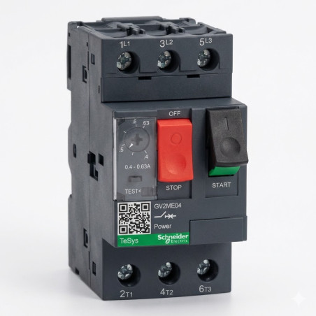 Disjoncteur moteur TeSys GV 0,4 à 0,63A 3P 3d déclencheur magnéto-thermique - SCHNEIDER -