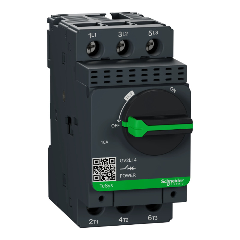 Disjoncteur moteur TeSys GV2 - 10A - 3P 3d - déclencheur magnétique - SCHNEIDER -