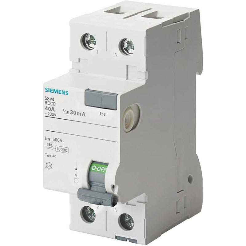 DPN DIFFÉRENTIEL 1P+N 10A 230V 30mA 4,5kA TYPE A - SIEMENS -