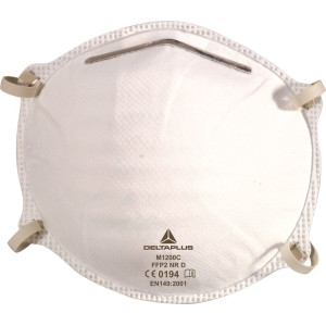 Boîte de 20 masque respiratoires jetables coque P2 sans valve Delta plus - M1200C,Protection