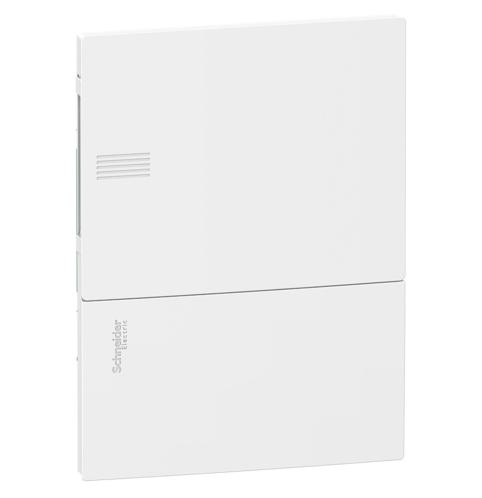 Coffret encastré - 1x6 mod. - portillon opaque blanc - born. Coffret encastré - 1x6 mod. - portillon opaque blanc - born.