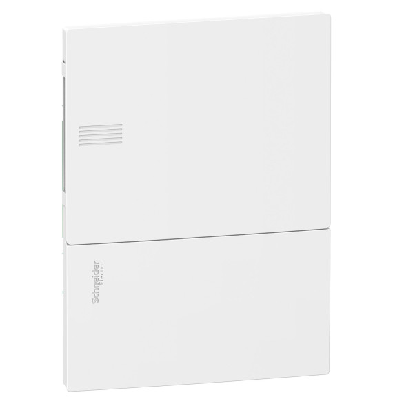 Coffret encastré - 1x6 mod. - portillon opaque blanc - born.