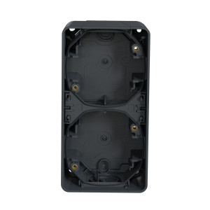 Boîte 2 postes verticale - saillie - IP55 - IK08 - gris Mureva