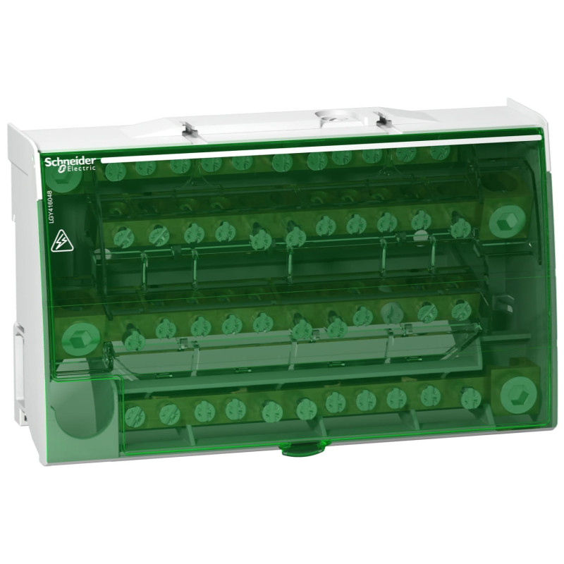 Répartiteur étagé tétrapolaire 160A - 4x12 trous Linergy DS - SCHNEIDER - LGY416048,Disjoncteur