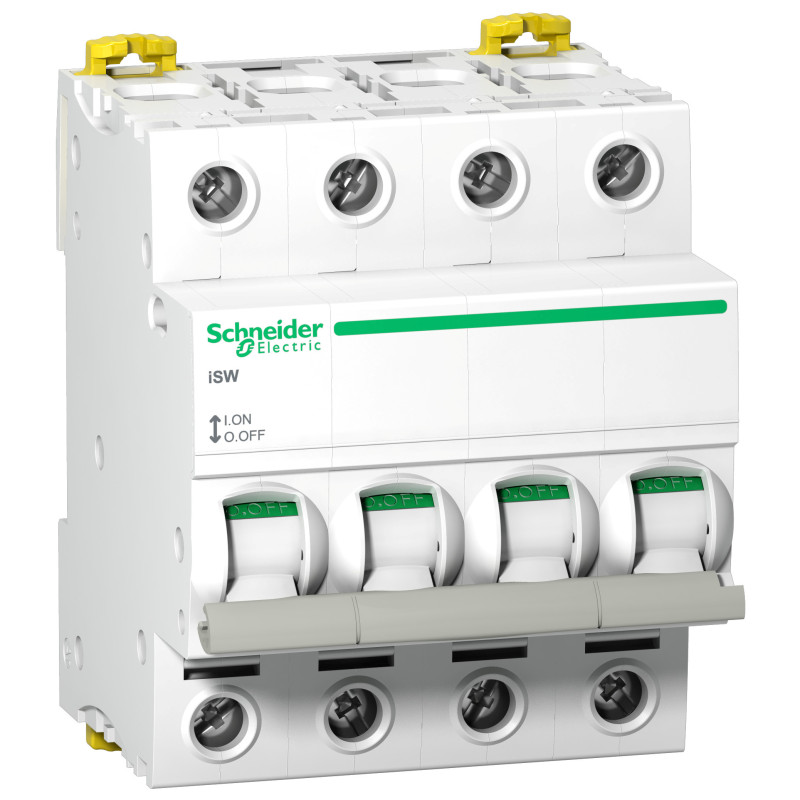 Interrupteur-sectionneur 4P 40A 415VAC Acti9, iSW - SCHNEIDER - A9S65440,Interrupteur Différentiel