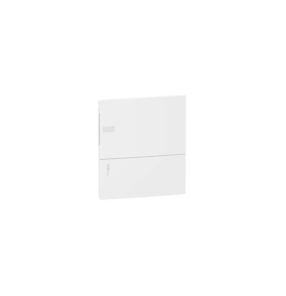 Coffret encastré - 1x8 mod. - portillon opaque blanc - born. Coffret encastré - 1x8 mod. - portillon opaque blanc - born.