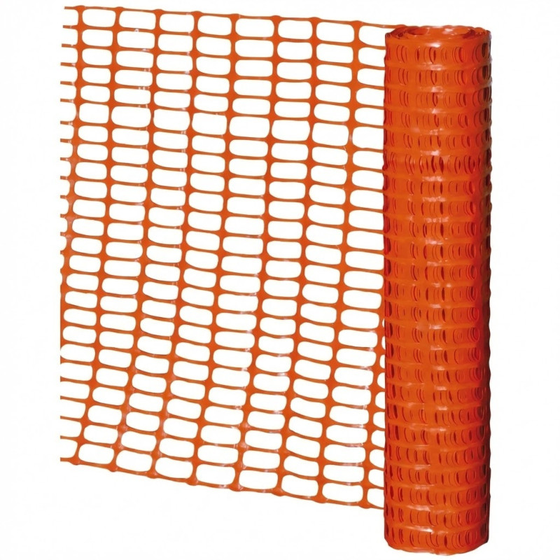 Barrière de signalisation plastique orange 1M 50ML Sofop -