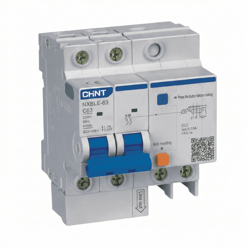 Disjoncteur Différentiel 6KA 1P+N C-16A 300mA 2M SÉRIE 32 NXBLE-32 - CHINT - 819416