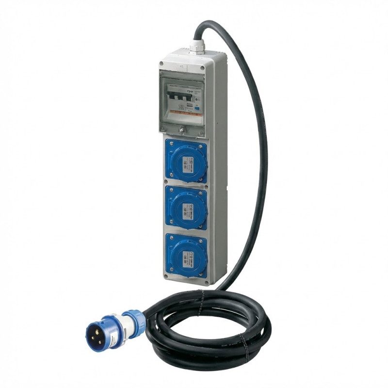 Coffret 3X2P+T 16A avec rallonge Elettrocanali - EC6902213