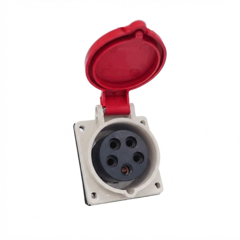 Prise industrielle encastrable inclinée 3P+N+T 125A IP67 Chint - 444472,Prise & Coffret Industriels