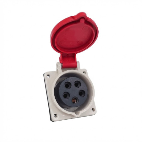 Prise industrielle encastrable inclinée 3P+N+T 125A IP67 Chint - 444472,Prise & Coffret Industriels