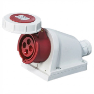 Prise industrielle encastrable inclinée 3P+T 125A 415VW IP67 Chint - 444471,Prise & Coffret