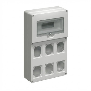 Coffret vide à composer 6PRISES IP65 Elettrocanali - EC69015