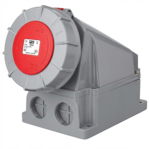 Prise sur boitier incline IP67 380V 3P+T-63A Elettrocanali -