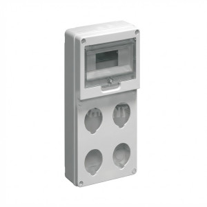 Coffret vide à composer 4prises IP65 Elettrocanali - EC69013