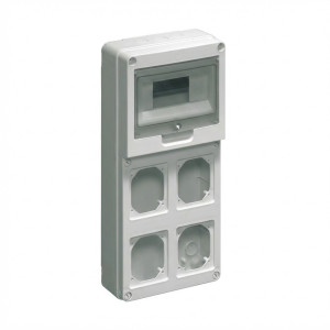 Coffret vide à composer pour 4prises IP65 Elettrocanali -
