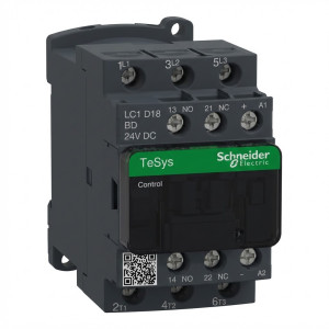Contacteur - 3P - AC-3 440V - 18A - bobine 24Vcc TeSys Deca