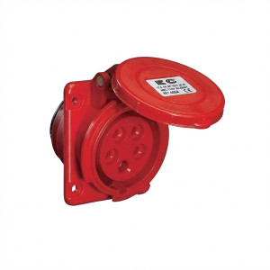 Prise industrielle encastrable inclinée 3P+T 63A NTC1-463AXS6h/415VW IP67 Chint - 444468,Prise &