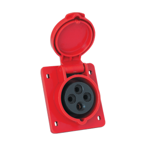 Prise industrielle encastrable inclinée 3P+T 63A NTC1-463AXS6h/415V IP44 Chint - 444459,Prise &