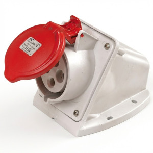 Prise sur boitier droit IP44 380V 3P+N+T 32A Elettrocanali -