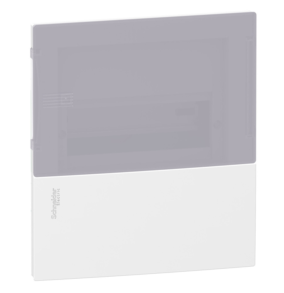 Coffret encastré - 1x8 mod. - portillon fumé - bornier de terre Coffret encastré - 1x8 mod. - portillon fumé - bornier de terre