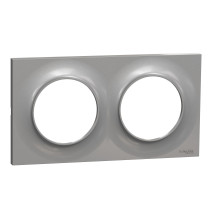 Plaque de finition 2 postes horizontaux ou verticaux entraxe