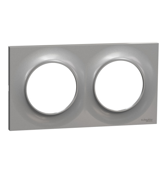 Plaque de finition 2 postes horizontaux ou verticaux entraxe