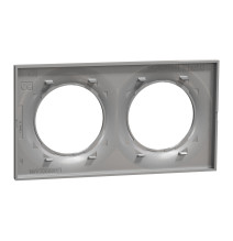 Plaque de finition 2 postes horizontaux ou verticaux entraxe