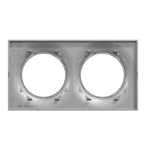 Plaque de finition 2 postes horizontaux ou verticaux entraxe