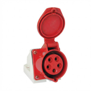 Prise industrielle encastrée IP67 3P+T 63A 380V Elettrocanali -