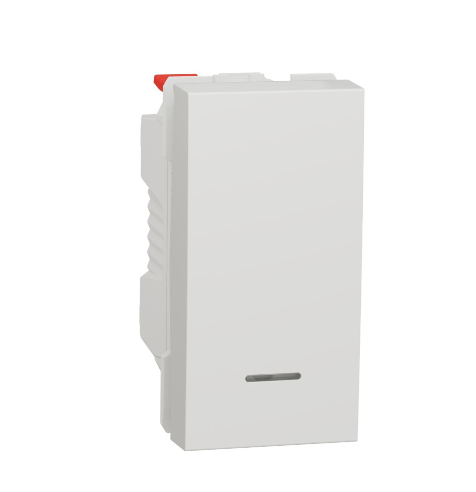 Interrupteur poussoir lumineux (localisation) - 10A - 1 mod - Interrupteur poussoir lumineux (localisation) - 10A - 1 mod -
