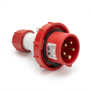 Fiche industrielle mâle IP44 3P+T+N 32A 380V Elettrocanali -