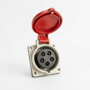 Prise industrielle encastrable directe 3P+N+T 32A NTC1-532AS6h/415VW IP67 Chint - 444445,Prise &