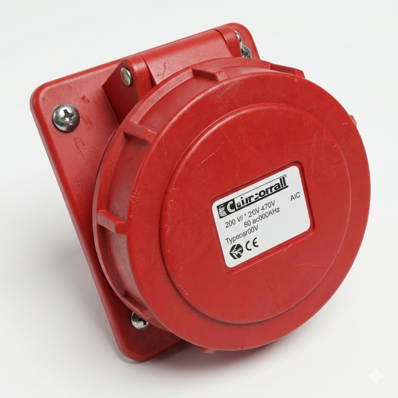 Prise industrielle encastrée IP44 3P+T 16A 380V Elettrocanali - EC69052,Prise & Coffret Industriels