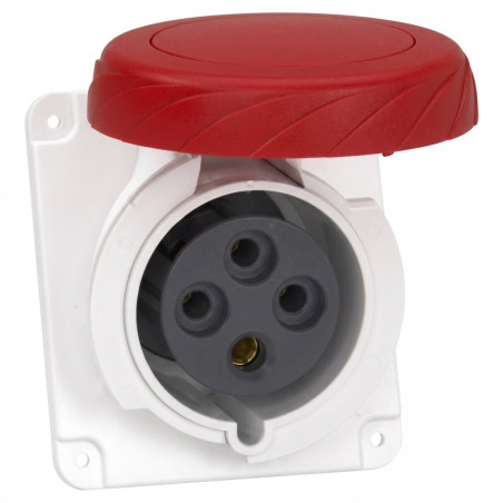 Prise industrielle encastrable inclinée 3P+N+T 32A NTC1-532AXS6h/415V IP44 Chint - 444457,Prise &
