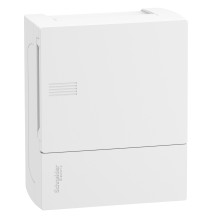 Coffret en saillie - 1x6 mod. - portillon opaq blanc - born.