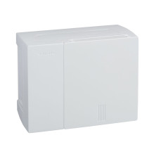 Coffret en saillie - 1x6 mod. - portillon opaq blanc - born.