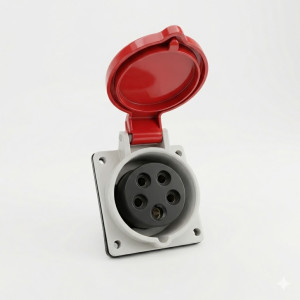 Prise industrielle encastrable inclinée 3P+N+T 16A NTC1-516AXS6h/415V IP44 Chint - 444454,Prise &