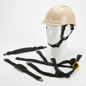Pack de 10 Jugulaires 2 points équipé d'une mentonnière Delta plus - Mentalpha,Protection de la Tête