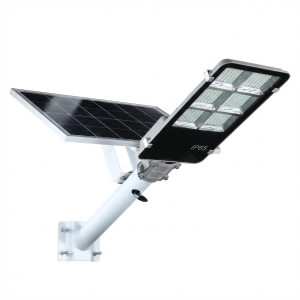 Lanterne Solaire Led 100w 6500k Avec Panneau Deporte Avec Support + Telecommande - Protec -
