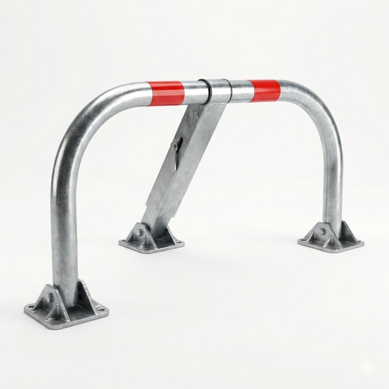 Barrière de parking tube acier avec cylindre ouverture unique - Viso - STOPBLOCK50,Système de