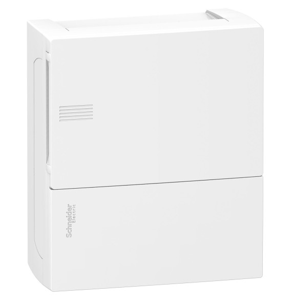 Coffret en saillie - 1x8 mod. - portillon opaq blanc - born.
