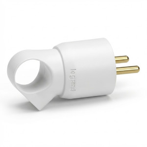 Fiche mâle 2P+T 16A à anneau – blanc Legrand - 050420,Prise & Coffret Industriels