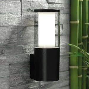 Applique Murale Etanche Ip55 1 X Gu10 6w Cct Noir + Ampoule Opal Carlo Wall Fumagalli -