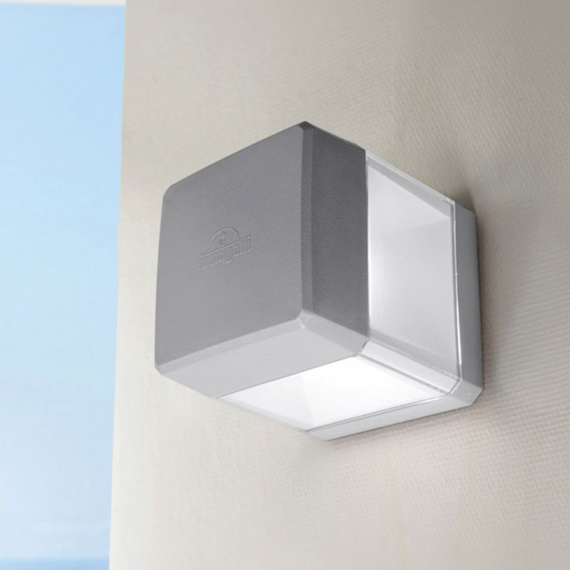 Applique Murale Ip55 1 X Gx53 7w Cct Set Led Etan Elisa Wall Gris Fumagalli -