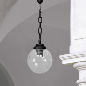Lanterne Suspendue Ip55 1 X E27 Globe A Chaine Sichem/G250 Noir