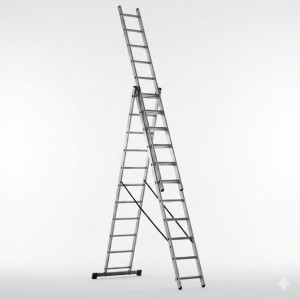 Echelle alu extensible à 3 sections - Ingco - HLAD03391,Outillage et Mesure